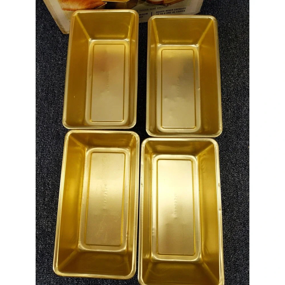 Mirro Vintage Dough Mixer Bread Baking Kit Gold Aluminum Hand Crank Set